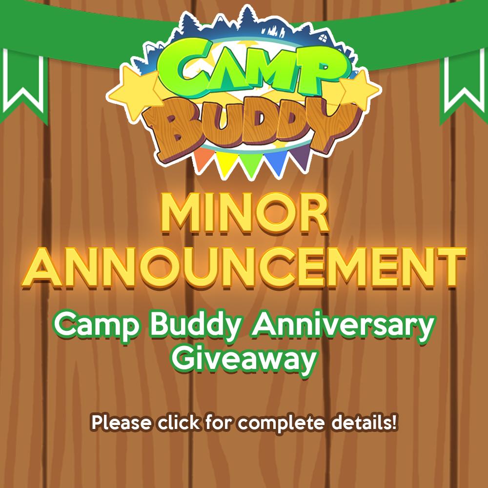 Camp Buddy Anniversary Giveaway