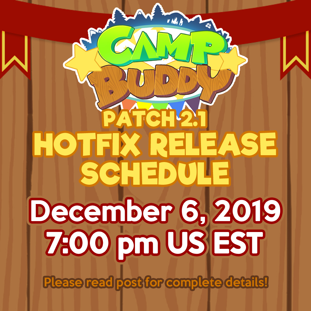 Hotfix Patch 2.1: Release Schedule