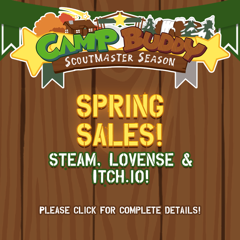 Camp Buddy & Scoutmaster Season Spring Sale!